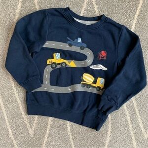 H&M Navy Blue Construction Sweatshirt Boys 4-6 years